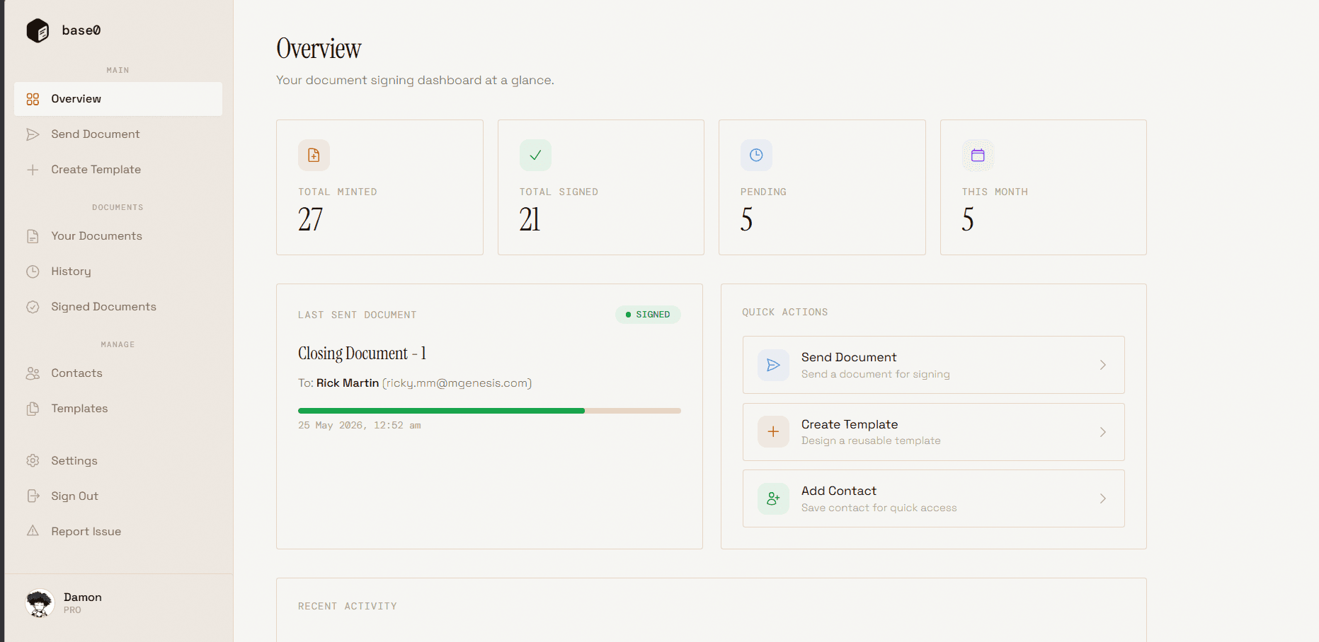 base0 dashboard
